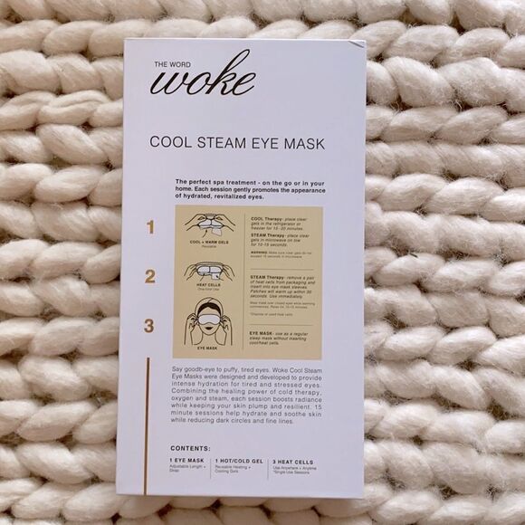 THE WORD Woke Cool Steam Eye Mask. Radiance Boosting. Skin Plumping. NEW - Picture 9 of 10
